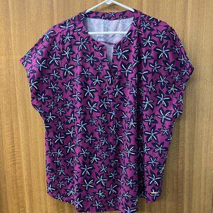 Jones New York Signature Tunic XXL Purple Floral